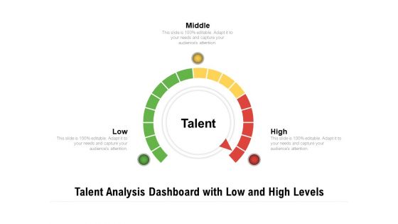 Talent Analysis Dashboard With Low And High Levels Ppt PowerPoint Presentation Styles Templates PDF