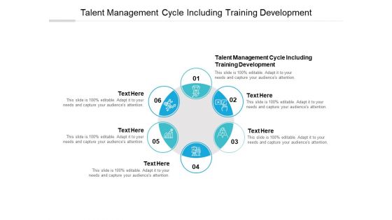 Talent Management Cycle Including Training Development Ppt PowerPoint Presentation Inspiration Themes Cpb