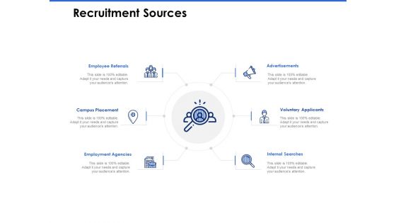 Talent Management Systems Recruitment Sources Ppt Icon Objects PDF