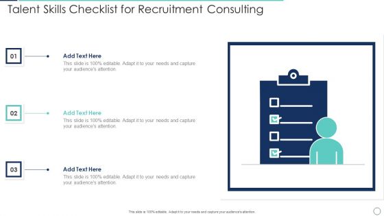 Talent Skills Checklist For Recruitment Consulting Elements PDF Talent Skills Checklist For Recruitment Consulting Elements PDF