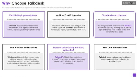 Talkdesk Investor Financing Business Pitch Deck Ppt PowerPoint Presentation Complete Deck With Slides