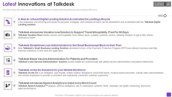Talkdesk Investor Financing Business Pitch Deck Ppt PowerPoint Presentation Complete Deck With Slides