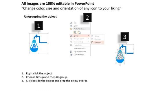 Tap With Water Drop Inside Bulb Powerpoint Template