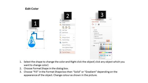 Tap With Water Drop Inside Bulb Powerpoint Template