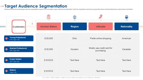 Target Audience Segmentation Ppt Slides Icon PDF