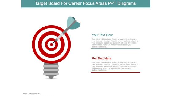 Target Board For Career Focus Areas Ppt Diagrams