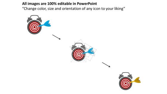 Target Clock For Performance Measurement Powerpoint Template