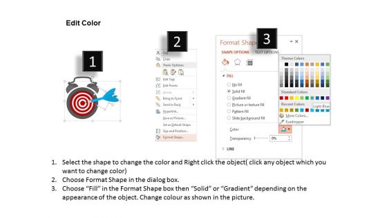 Target Clock For Performance Measurement Powerpoint Template