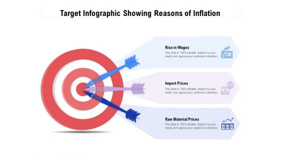 Target Infographic Showing Reasons Of Inflation Ppt Model Microsoft PDF