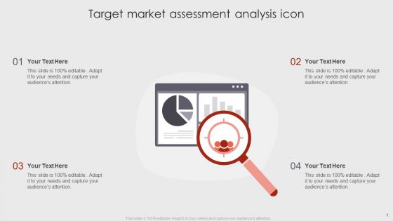 Target Market Assessment Analysis Icon Mockup PDF