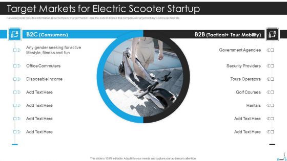 Target Markets For Electric Scooter Startup Information PDF Target Markets For Electric Scooter Startup Information PDF