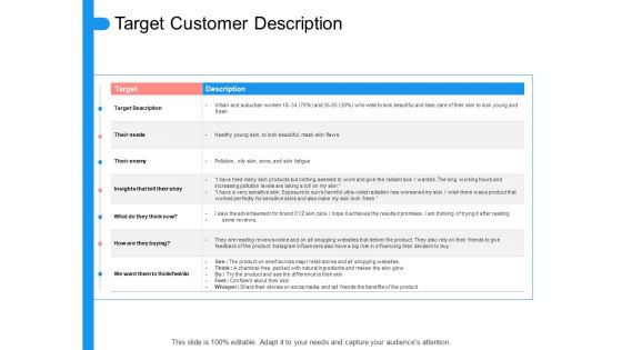 Target Persona Target Customer Description Ppt Infographics Graphics PDF