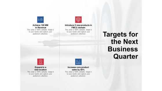 Targets For The Next Business Quarter Ppt PowerPoint Presentation Infographic Template Graphic Images