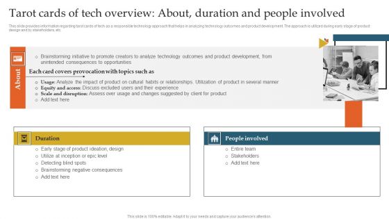Tarot Cards Of Tech Overview About Duration And People Involved Ppt Show Slides PDF Tarot Cards Of Tech Overview About Duration And People Involved Ppt Show Slides PDF