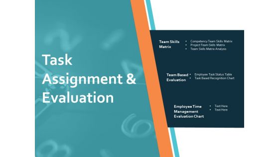 Task Assignment And Evaluation Ppt PowerPoint Presentation Gallery Background Images