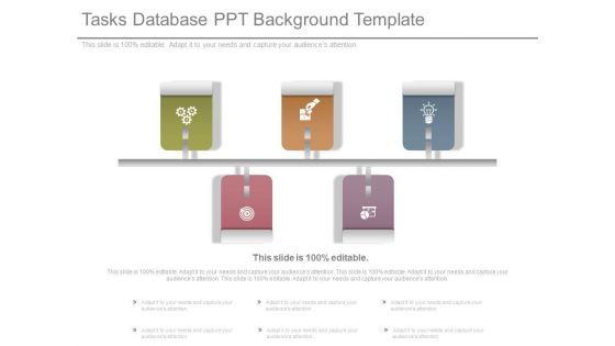 Tasks Database Ppt Background Template