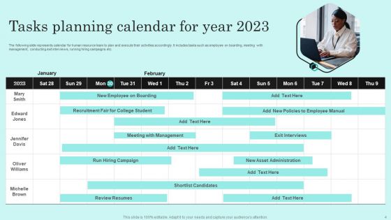Tasks Planning Calendar Ppt PowerPoint Presentation Complete Deck With Slides
