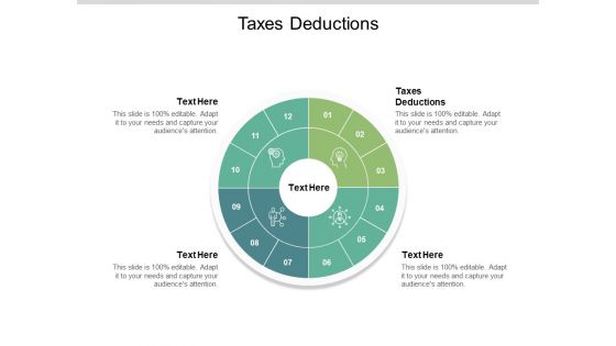 Taxes Deductions Ppt PowerPoint Presentation Professional Slides Cpb