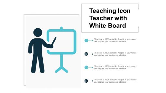 Teaching Icon Teacher With White Board Ppt PowerPoint Presentation Inspiration