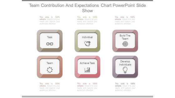 Team Contribution And Expectations Chart Powerpoint Slide Show