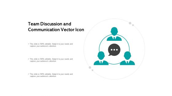 Team Discussion And Communication Vector Icon Ppt PowerPoint Presentation Outline File Formats