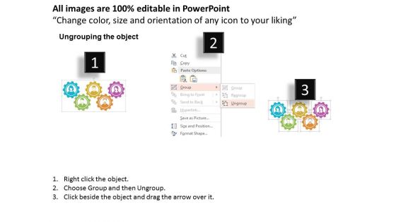 Team In Gears For Management Process Powerpoint Templates