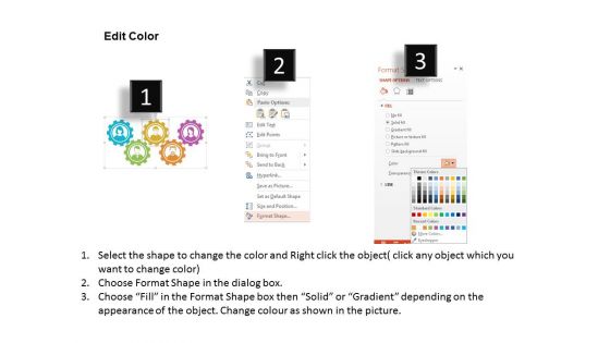 Team In Gears For Management Process Powerpoint Templates