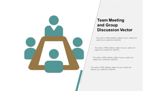 Team Meeting And Group Discussion Vector Ppt Powerpoint Presentation Professional Influencers