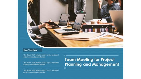 Team Meeting For Project Planning And Management Ppt PowerPoint Presentation Gallery Examples PDF