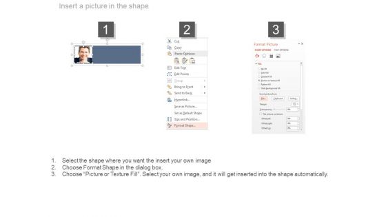 Team Members Chart With Profile Details Powerpoint Slides