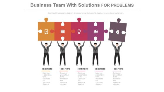 Team Together For Conjoint Analysis Powerpoint Template