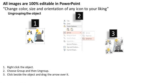 Team Working On Business Ideas Powerpoint Templates