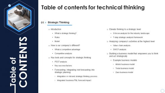 Technical Thinking Table Of Contents For Technical Thinking Ppt Pictures Display PDF Technical Thinking Table Of Contents For Technical Thinking Ppt Pictures Display PDF