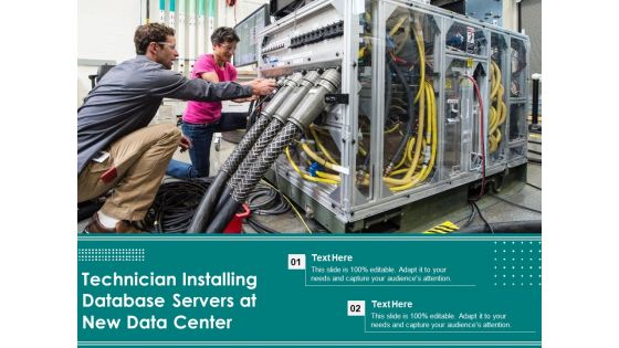 Technician Installing Database Servers At New Data Center Ppt PowerPoint Presentation Model Guide PDF