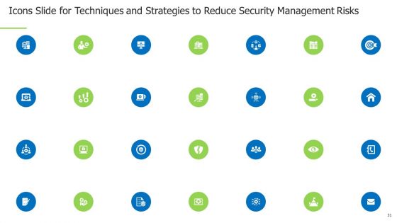 Techniques And Strategies To Reduce Security Management Risks Ppt PowerPoint Presentation Complete Deck With Slides