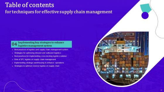 Techniques For Effective Supply Chain Management Ppt PowerPoint Presentation Complete Deck With Slides