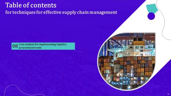 Techniques For Effective Supply Chain Management Ppt PowerPoint Presentation Complete Deck With Slides