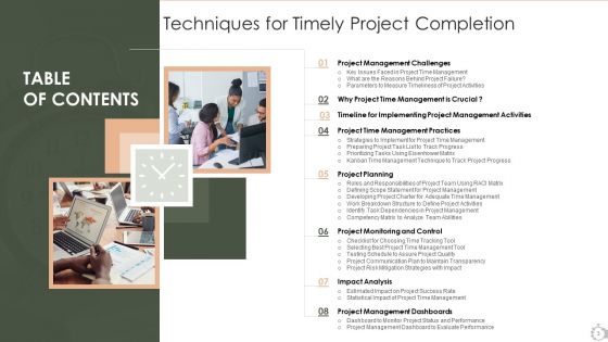Techniques For Timely Project Completion Ppt PowerPoint Presentation Complete Deck With Slides