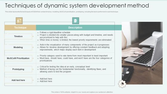 Techniques Of Dynamic System Development Method Icons PDF
