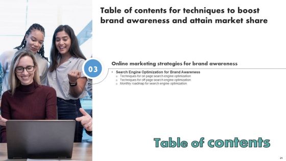 Techniques To Boost Brand Awareness And Attain Market Share Ppt PowerPoint Presentation Complete Deck With Slides