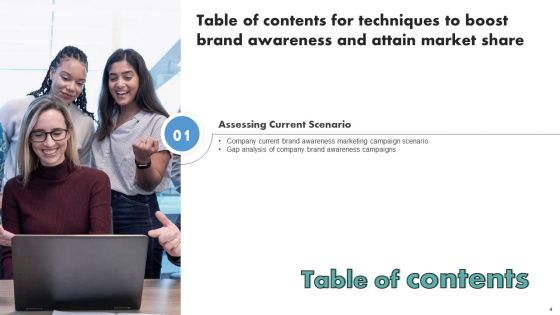 Techniques To Boost Brand Awareness And Attain Market Share Ppt PowerPoint Presentation Complete Deck With Slides