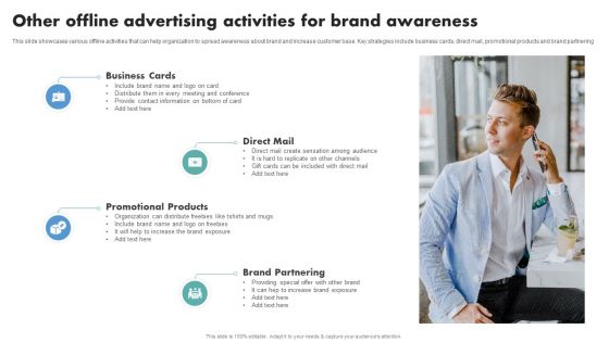 Techniques To Boost Brand Awareness Other Offline Advertising Activities For Brand Awareness Introduction PDF