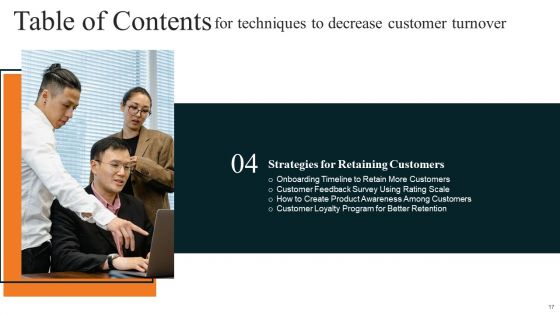 Techniques To Decrease Customer Turnover Ppt PowerPoint Presentation Complete Deck With Slides