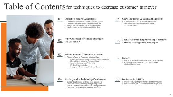 Techniques To Decrease Customer Turnover Ppt PowerPoint Presentation Complete Deck With Slides