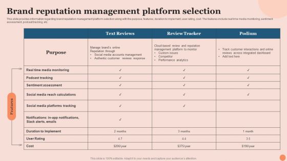 Techniques To Elevate Brand Visibility Brand Reputation Management Platform Selection Formats PDF Techniques To Elevate Brand Visibility Brand Reputation Management Platform Selection Formats PDF