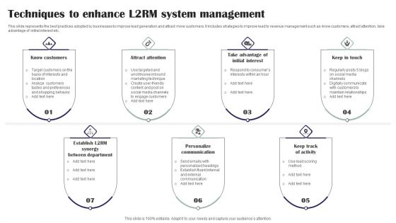 Techniques To Enhance L2RM System Management Ppt Icon Smartart PDF Techniques To Enhance L2RM System Management Ppt Icon Smartart PDF