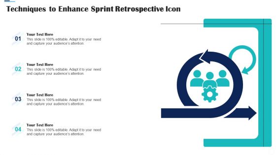 Techniques To Enhance Sprint Retrospective Icon Ppt Pictures Graphics Download PDF