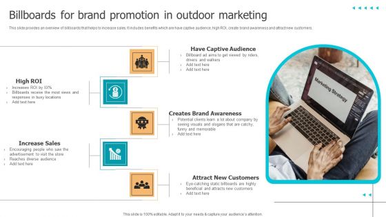 Techniques To Implement Billboards For Brand Promotion In Outdoor Marketing Demonstration PDF