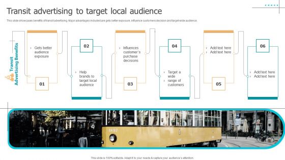 Techniques To Implement Transit Advertising To Target Local Audience Background PDF