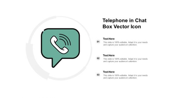 Telephone In Chat Box Vector Icon Ppt PowerPoint Presentation Outline Smartart